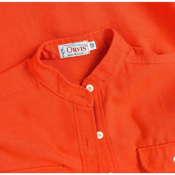 Vintage 70s Red Short Sleeve A-line Midi Tunic Shift Dress with Pockets M - Picture 8 of 8